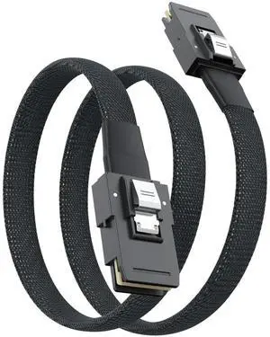 JAENFONG SFF-8087 to SFF-8087 6G Internal Mini SAS Cable for Server Backplane/RAID Card, Hot-Swap Ready with SATA Compatibility, 100-Ohm, 0.5-m(1.6ft)