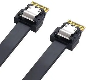 JAENFONG PCI-E Slimline SAS 4.0 SFF-8654 4i 38pin Host to SFF-8654 Slim SAS Target Cable 40cm