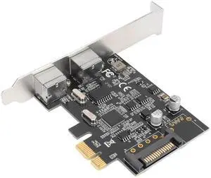 PCIE PS2 Expansion Card, PCI Express to Port PS/2 Expansion Card, PS/2 Keyboard and Mouse Port Expansion Card Without USB Port, SATA Power Interface, for