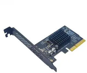 JAENFONG FOR PCI-E USB 3.2 GEN2*2 20Gbps TYPE E Expansion Card PCI Express 3.0 X4 to TYPE-E Adapter SATA Power for PC Front Panel USB C Riser