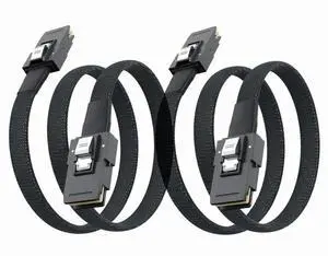JAENFONG SFF-8087 to SFF-8087 6G Internal Mini SAS Cable for Server Backplane/RAID Card, Hot-Swap Ready with SATA Compatibility, 100-Ohm, 1-m(3.3ft), 2 Pack