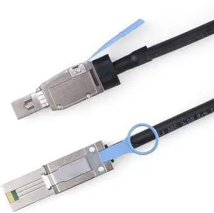 JAENFONG SFF-8644 to SFF-8088 Mini SAS Cable, 6Gbps External Mini SAS HD to SAS 2.0 (26-Pin) for RAID/Server/Data Center, 100-Ohm, 0.5m/1.6ft