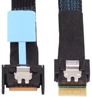 JAENFONG Slimline SFF-8654 4i Male to PCI-E 5.0 MCIO 4i 38Pin SFF-TA-1016 Mini Cool Edge IO Male PCI Expansion Cable 0.5M