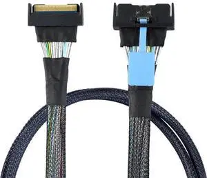 JAENFONG PCI-E 5.0 Mini Cool Edge IO MCIO STR SFF-8654 PCI-E Slimline SAS 8i 74Pin Male to SFF-8654 SAS 4.0 74Pin Male SFF-8654 Extender Cable 50cm