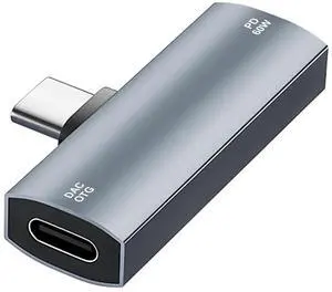 Dual USB C Headphone and Charger Adapter, 2-in-1 USB Type C Audio Jack with PD 60W Fast Charging Splitter Dongle for iPhone 15/16 Series, iPad, Galaxy, Note, Pixel and More