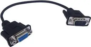 JAENFONG 1ft VGA SVGA 15 Pin HD15 Male to Female Adapter Video Monitor Extension Cable for PC Laptop TV Porjector