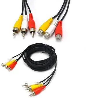 15ft 3RCA Male to Female Audio Composite Extension Video Cable DVD