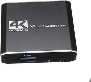 Capture Card, Audio Video Capture Card with Microphone 4K HDMI Loop-Out, 1080p 60fps Video Recorder for Gaming/Live Streaming/Video Conference, Works for Nintendo Switch/PS4/OBS/Camera/ PC