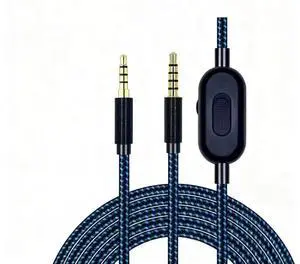 JAENFONG 2M Braided Audio Extension Cable for Astro A10/A40/A50 Headphones Metal Connector Headphone Extension Cord Durable Woven Wire for Clear Sound Transmission Compatible with Astro Gaming Headset