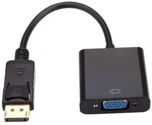 JAENFONG DP to VGA Adapter Gold-Plated DisplayPort Male to VGA Female Display Monitor Converter Cable Adapter