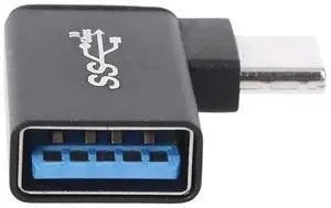 JAENFONG USB C to USB 3.0 Aluminum Adapter USB A 3.0 Female to 90 Degree 3.1 Type C Male Converter for phone Flash Drives