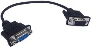 JAENFONG 1ft VGA SVGA 15 Pin HD15 Male to Female Adapter Video Monitor Extension Cable for PC Laptop TV Porjector(mf)