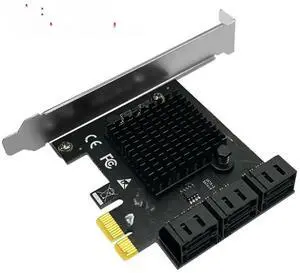 JAENFONG FOR Chia 6 Port SATA 3 PCI Express Expansion Card PCI-E SATA Controller PCIE 1X to SATA3 6Gb Adapter Add On Cards for HDD SSD