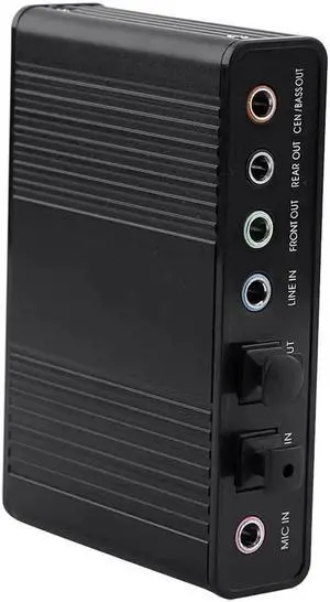 USB 5.1 Audio Sound Card Optical Digital 6 Channel for PC/Laptop