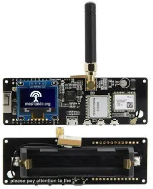 JAENFONG For TTGO Meshtastic T-Beam V1.2 ESP32 LoRa GPS Development Board with OLED Display 433Mhz for LILYGO