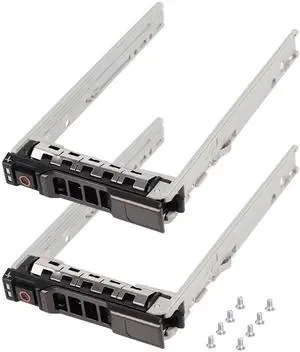 JAENFONG 2 Pack Hard Drive Tray Caddy 8FKXC 08FKXC SSD Mount 2.5" HDD Holder with Mounting Screws Hard Drive Bracket Compatible for D.ell PowerEdge R610 R620 R710 T710 R720 R815 R820 R630 T630 R730