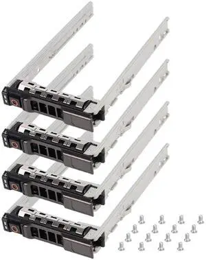 JAENFONG Hard Drive Bracket 2.5" SSD Mount G176J HDD Caddy SAS SATA Hard Drive Tray Caddy Compatible with D.ell PowerEdge R610 R620 R710 T710 R720 R815 R820, 4 Pack
