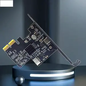 JAENFONG FOR Add On Cards PCI Express X2 to Type-E + Type-C Expansion Card USB3.2 GEN2 10Gbps ASM3142 Chip PCI-E to USB-C Adapter for Desktop