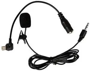 JAENFONG 3.5mm Active Clip Microphone with Mini USB Audio Adapter Mic Cable for Gopro Hero 3 3+ 4 Action Camera Accessories Kit