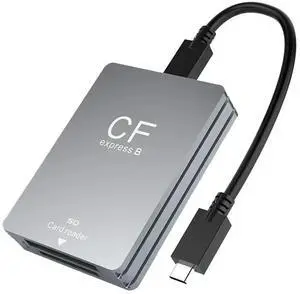 JAENFONG 2 in 1 CFexpress Type B&SD Card Reader Cardreader Adapter with USB C To USB C/A Cable Support Android// OS for SLR