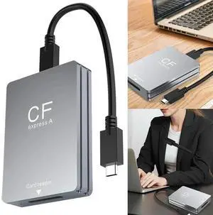 JAENFONG CFexpress Type A Card Reader USB 3.2 10Gbps Cardreader Adapter with USB C To USB C/USB A Cable Support Android// OS