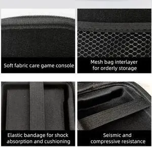 JAENFONG Portable Case with Mesh Bag for SD Card USB Charging Cable Protective Case Carrying Bag for RG35XXSP Retro Handheld Game Console