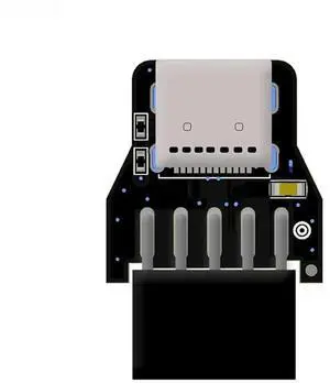 JAENFONG FOR USB2.0 9Pin to Type C Converter USB 2.0 9/10Pin Internal Motherboard Connector Header to USB-C Adapter Riser Card for Desktop PC