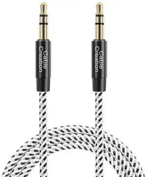 JAENFONG 3.5mm Aux Cable 0.45meter, Short Male to Male 1/8 Audio Auxiliary Cord Braided Hi-Fi Sound for Car, Headphone Jack, Speaker, Home Stereos, Smartphone