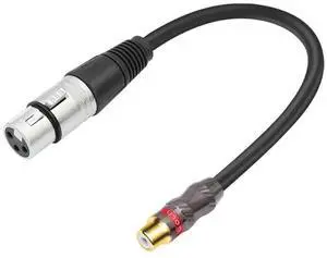 JAENFONG 30Cm 3Pin XLR Female To RCA Female RCA Female To 3Pin-XLR Female Adapter Cord for Microphone Amplifier