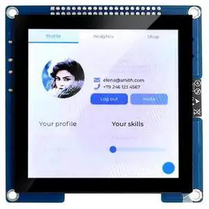 JAENFONG ESP32 S3 4 Inch Development Board Display 480x480 LVGL andBluetooth LCD Graphic Display with Touch