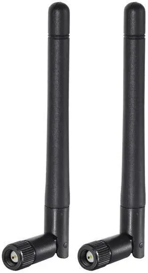 Dual Band WiFi Antenna 3dBi SMA Male Antenna(2-Pack) for Wireless Vedio Security IP Camera Recorder Surveillance Recorder Truck Trailer Rear View Backup Camera Reversing Monitor