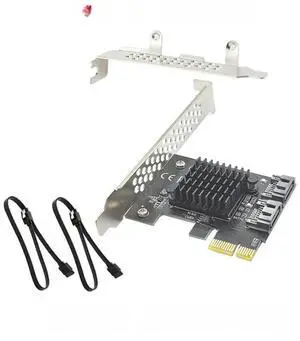 JAENFONG FOR SATA PCI E Adapter 2 Port SATA 3.0 to PCIe X1 Expansion Adapter Card SATA 3 PCI-e PCI Express Converter ASM1061