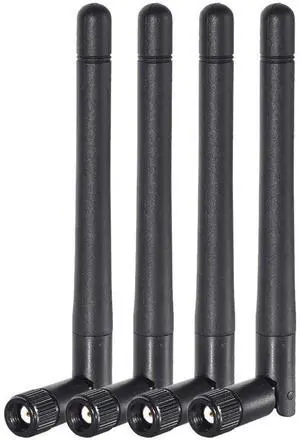 Dual Band WiFi 2.4GHz 5GHz 5.8GHz 3dBi MIMO RP-SMA Male Antenna (4-Pack) for WiFi Router Wireless Network Card USB Adapter Security IP Camera Video Surveillance Monitor