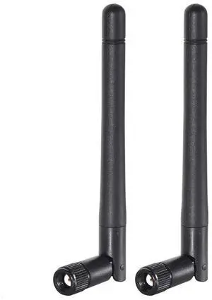 Dual Band WiFi 2.4GHz 5GHz 5.8GHz 3dBi MIMO RP-SMA Male Antenna (2-Pack) for WiFi Router Wireless Network Card USB Adapter Security IP Camera Video Surveillance Monitor