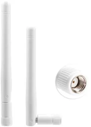 External WiFi Antenna RP-SMA 2.4GHz 5GHz 5.8GHz 3dBi Dual Band Wireless Antennas Replacement (2-Pack) for WiFi Router Security IP Camera Access Point USB WiFi Adapter