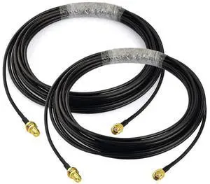 WiFi Antenna Extension Cable 2-Pack RP-SMA Male to RP-SMA Female Bulkhead Mount RG174 Cable 20 feet for WiFi Router Security IP Camera Wireless Network Card Adapter
Limited time offer, ends 09/28 By Y