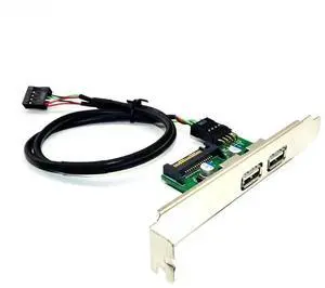 JAENFONG FOR 30cm PC Mainboard 9pin to Dual USB 2.0 Port Motherboard 2 USB2.0 PCI Panel Bracket 9Pin Extension Cable USB Expansion Card Riser