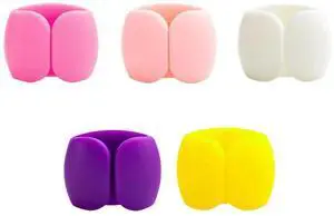 JAENFONG 20Pcs Silicone Cord Organizer Lightweight Headphone Cable Winder Phone Charger Wire Clip for Business Travel Charging Cables