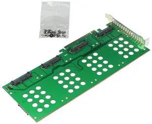 JAENFONG PCIE Riser U.2 to PCI Express3.0 X4 X8 Expansion Card Adapter Interface Gen3 Transfer Card Hard Drive Computer Components Expansion for Server U.2 NVMe SSD (Pcie to U.2 Four-Disk)