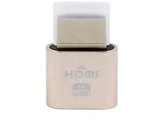 VGA Virtual Display Adapter HDMI DDC EDID Dummy Plug Headless Ghost Display Emulator 1920x1080 New Generation@60Hz (Gold)