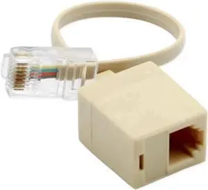 1 PCS 8P4C / RJ45 Male RJ11 6P4C to Female M / F Adapter Telephone Ethernet 20CM