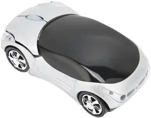 Mouse, 2.4GHz Cool Sport Car Mouse, Car Shape Mouse Optical Gaming Mouse for 98 for Win 7 for Linux,for PC Laptop Computer (Silver)
