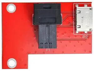 PCI-Express 4.0 Mini SAS HD SFF-8643 to Oculink SFF-8611 SFF-8612 PCBA Female Adapter with Bracket