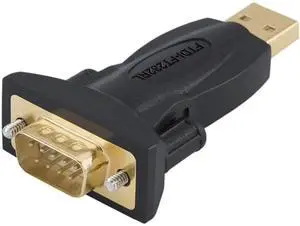 CableCreation USB to RS232 Adapter with FTDI Chipset, USB to RS232 Male DB9 Serial Converter for Cashier Register, Modem, Scanner, Industrial Machinery, CNC, Black