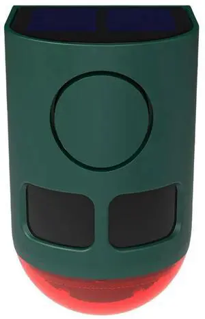 JAENFONG Solar Outdoor Motion Sensor Alarm 129dB Loud Sound Noise Maker To Deter Raccoon Deer Skunk Bear Coyote for Yard Farm Garden