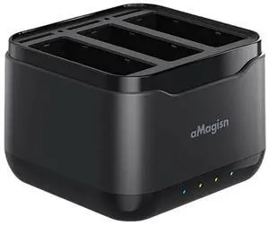 JAENFONG 3 Channel Charger with Micro SD Slots & Type C Cable Fast Charger Hub Charger Station for Osmo Action 5 Pro