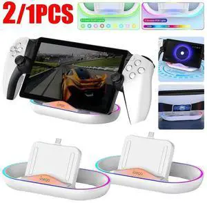 JAENFONG Charging Stand with RGB Lights Portable Charging Dock Station with Charging Cable for Portal Portal Game Console