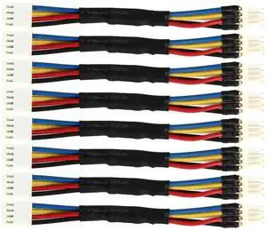 JAENFONG 8pcs/lot Fan Resistor Cables 4 Pin Male To Female Connector Fan Mute Line Temperature Control Descending Speed Line