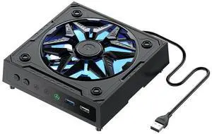 JAENFONG For Xbox Series X Console Cooling Fan with RGB Light Low Noise Top Fan Dust Proof Auto Cooling Fan 2 USB Port for Game Players