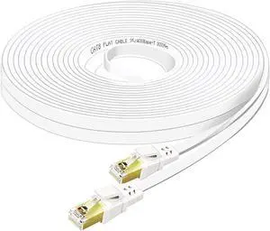 Cat8 Ethernet Cable 50FT, High Speed Outdoor&Indoor Cat8 LAN Network Cable 40Gbps, 2000Mhz with Gold Plated RJ45 Connector, Weatherproof S/FTP UV Resistant for Router/Gaming/Modem